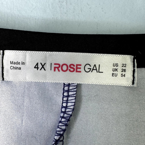 RoseGal Purple Pink Galaxy Butterfly Mandala Lace Up Swing Top Womens Plus Sz 4X - Picture 6 of 12